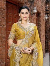 Mustard Saree